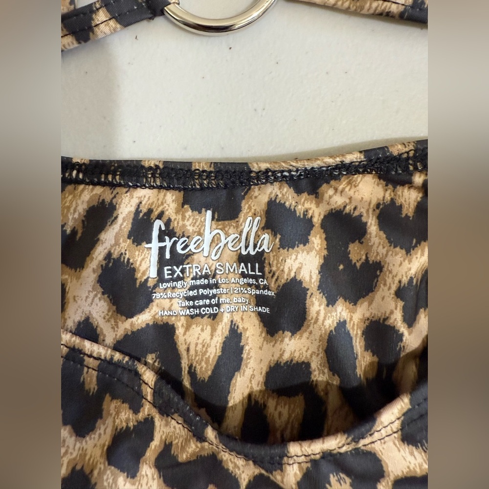 freebella Leopard Print Ring Triangle Bikini Set - Brown - Picture 2 of 2